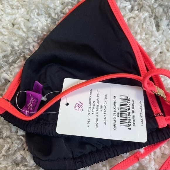 L'Agent Agent Provocateur Set Cari two-tone triangle bikini black/neon - Picture 9 of 12